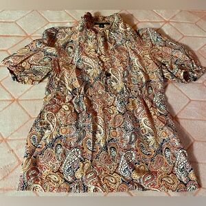 🧞‍♀️ Banana Republic 100% Silk Multicolor Paisley Shirt 🧞‍♀️